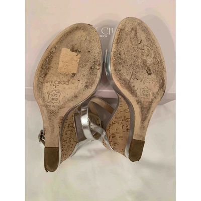 Pre-owned Jimmy Choo Leather Sandals In Silver