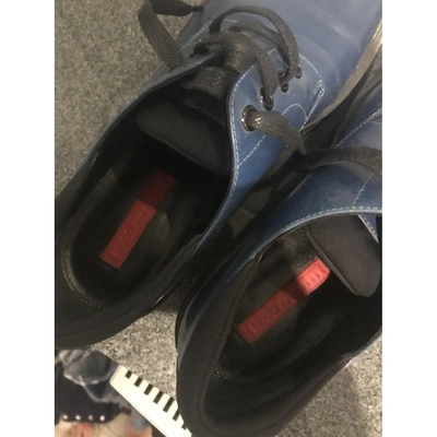 Pre-owned Hugo Boss Blue Leather Lace Ups