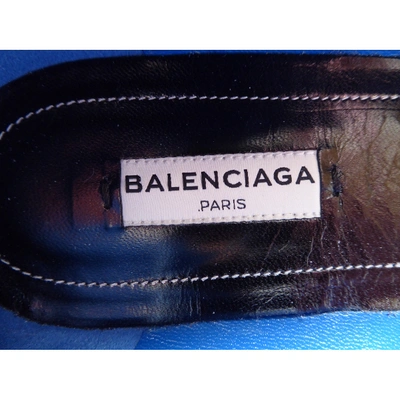 Pre-owned Balenciaga Ballet Flats In Turquoise