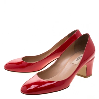 Pre-owned Valentino Garavani Tango Red Patent Leather Heels