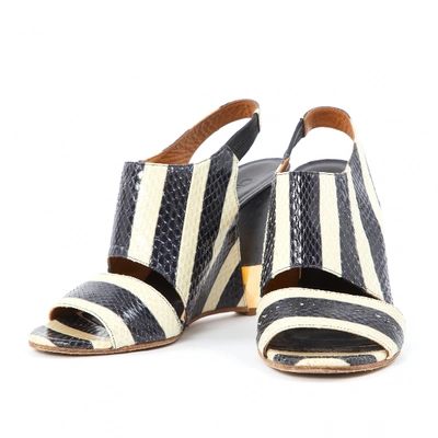 Pre-owned Chloé Navy Python Sandals