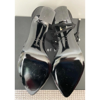 Pre-owned Les Petits Joueurs Leather Heels In Black