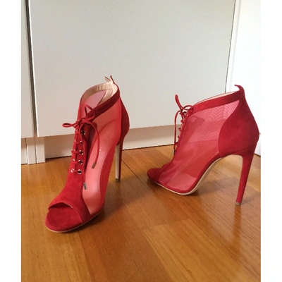 Pre-owned Chloe Gosselin Cloth Heels In Red