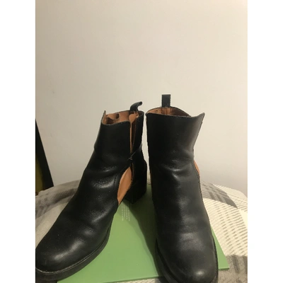 Pre-owned Hoss Intropia Black Leather Boots
