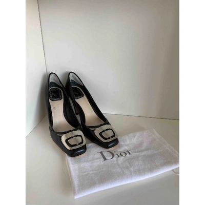 Pre-owned Dior Leather Heels In Black