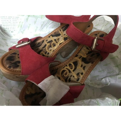 Pre-owned Sam Edelman Sandals In Red