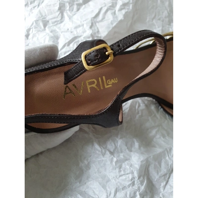 Pre-owned Avril Gau Leather Heels In Brown