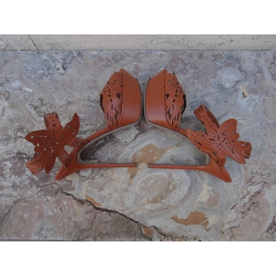 Pre-owned Sergio Rossi Leather Sandals In Brown