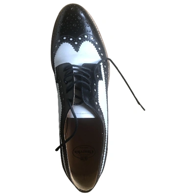 Pre-owned Church's Patent Leather Lace Ups In Black