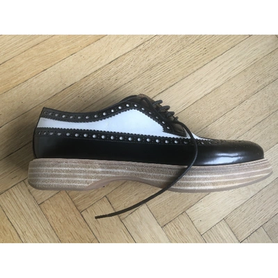 Pre-owned Church's Patent Leather Lace Ups In Black