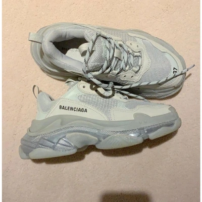 Pre-owned Balenciaga Triple S Grey Trainers