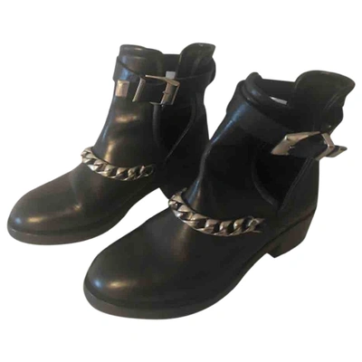 Pre-owned Sandro Black Leather Boots