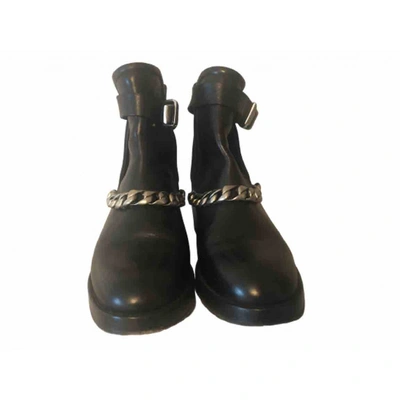 Pre-owned Sandro Black Leather Boots