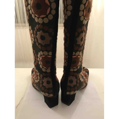 Pre-owned Stephan Janson Cloth Boots In Multicolour