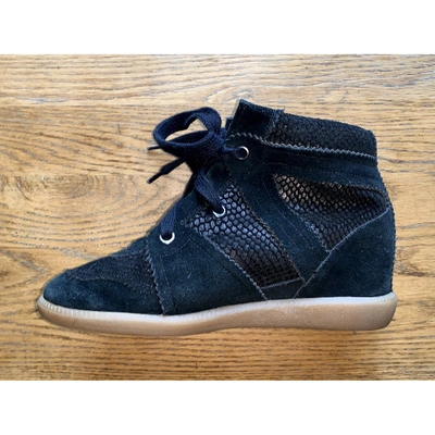 Pre-owned Isabel Marant Betty Black Suede Trainers