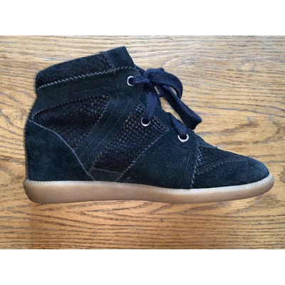Pre-owned Isabel Marant Betty Black Suede Trainers