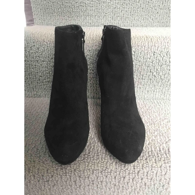 Pre-owned Alexander Mcqueen Black Suede Ankle Boots