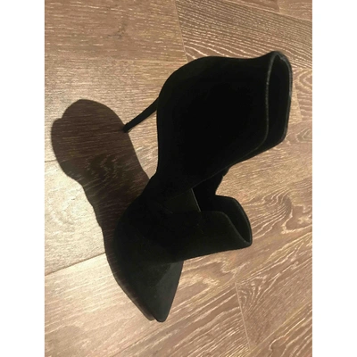 Pre-owned Casadei Black Suede Heels