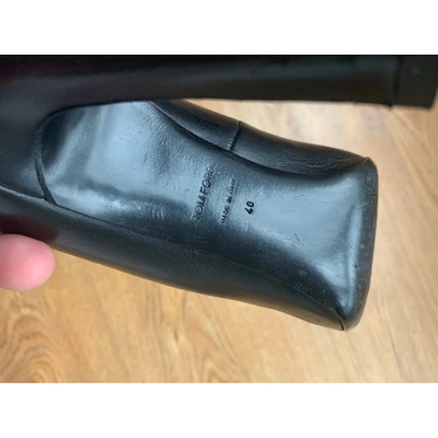 Pre-owned Tom Ford Black Leather Heels