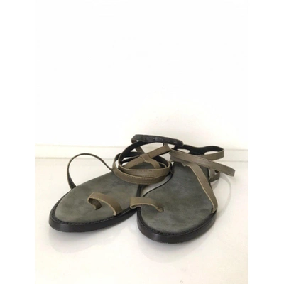 Pre-owned Haider Ackermann Leather Sandal In Grey