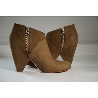 Pre-owned Hope Brown Suede Ankle Boots