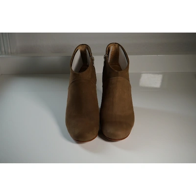 Pre-owned Hope Brown Suede Ankle Boots