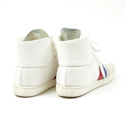 Pre-owned Saint Laurent Bedford White Leather Trainers