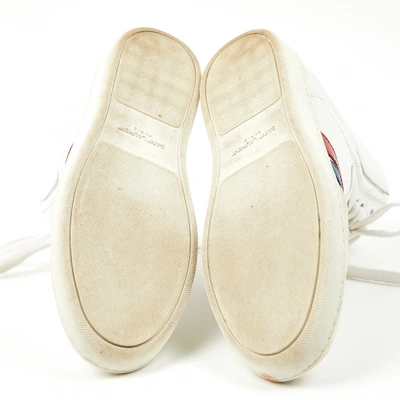 Pre-owned Saint Laurent Bedford White Leather Trainers