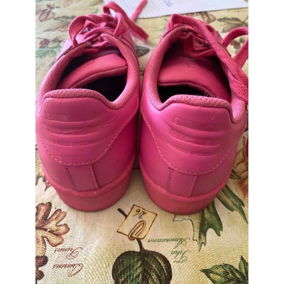 Pre-owned Adidas X Pharrell Williams Pink Leather Trainers