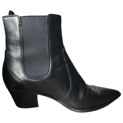 Pre-owned Gianvito Rossi Black Leather Boots