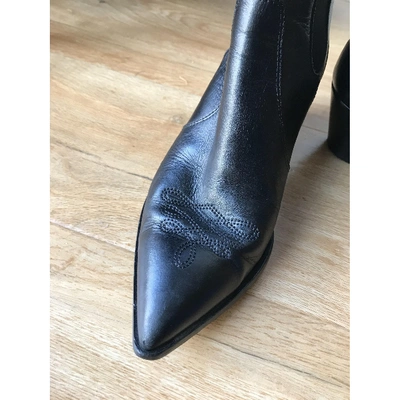 Pre-owned Gianvito Rossi Black Leather Boots