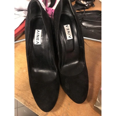 Pre-owned Ainea Heels In Black