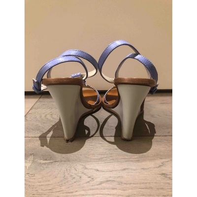 Pre-owned Balenciaga Leather Sandals In Purple