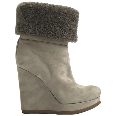Pre-owned Jil Sander Beige Leather Ankle Boots