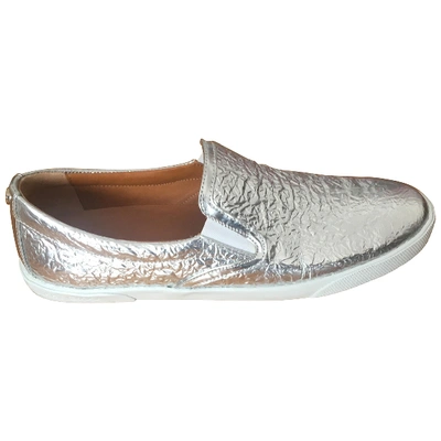 Pre-owned Jimmy Choo Leather Trainers In Metallic