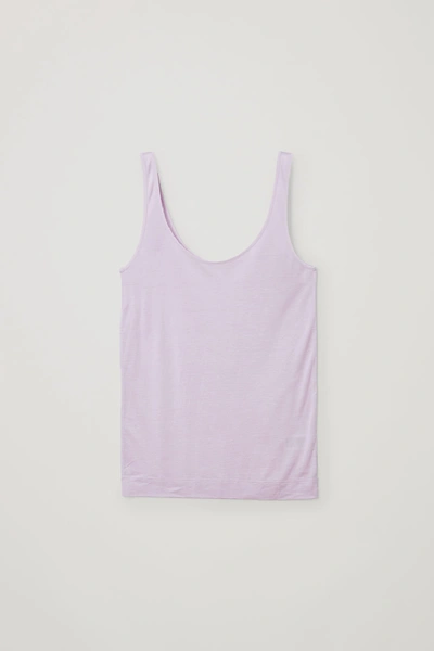 Shop Cos Silk-cotton Vest Top In Pink
