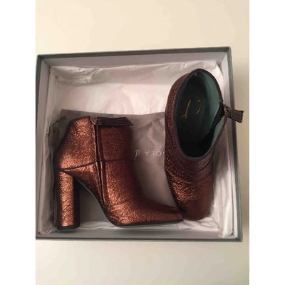 Pre-owned Paola D'arcano Leather Ankle Boots