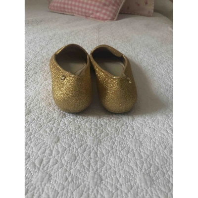 Pre-owned Melissa Gold Ballet Flats