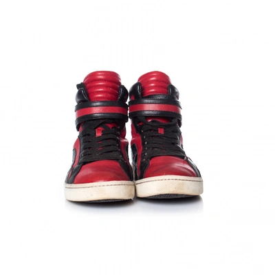 Pre-owned Pierre Balmain Leather Trainers In Red