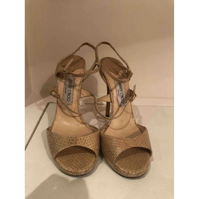 Pre-owned Jimmy Choo Beige Leather Sandals