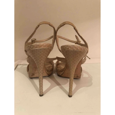 Pre-owned Jimmy Choo Beige Leather Sandals