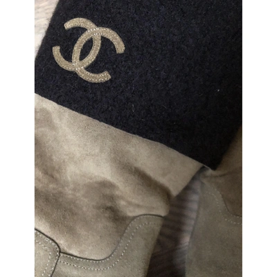 Pre-owned Chanel Beige Suede Boots