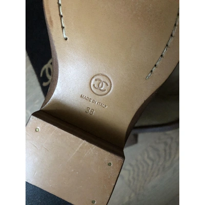 Pre-owned Chanel Beige Suede Boots