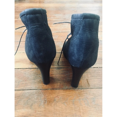 Pre-owned Jil Sander Lace Up Boots In Blue