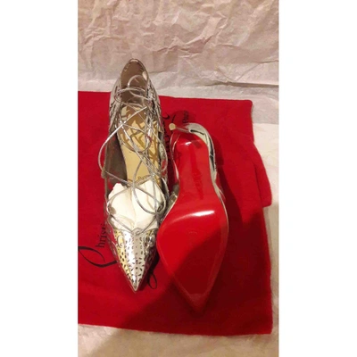 Pre-owned Christian Louboutin Metallic Patent Leather Heels