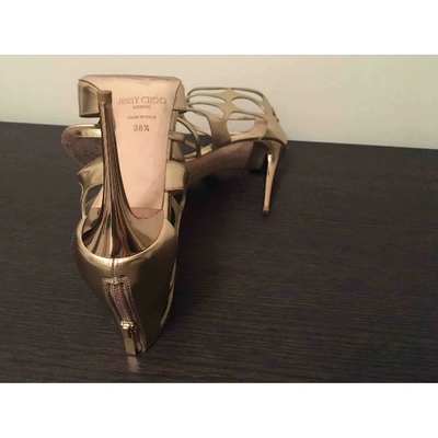 Pre-owned Jimmy Choo Leather Sandals In Gold