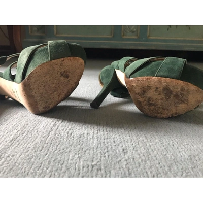 Pre-owned Dolce & Gabbana Sandals In Green