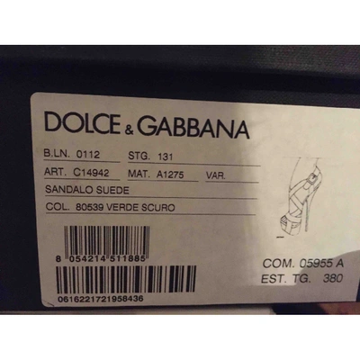 Pre-owned Dolce & Gabbana Sandals In Green