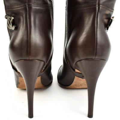 Pre-owned Chanel Brown Leather Boots