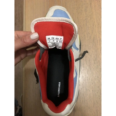 Pre-owned Balenciaga Triple S Cloth Trainers In Multicolour